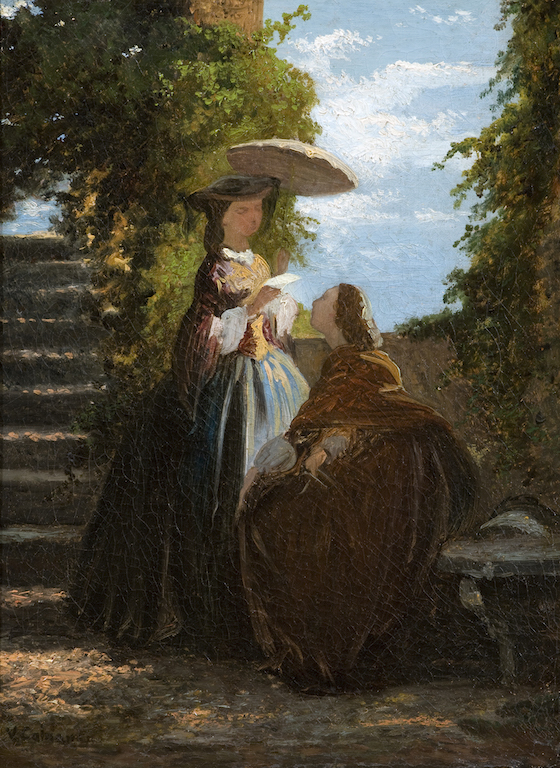 Vincenzo Cabianca L’ombrellino, 1859 Olio su tela, 31 x 24 cm Carpi, Collezione Palazzo Foresti