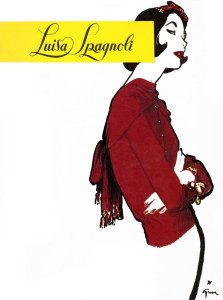 Copertina catalogo Luisa Spagnoli 1956 realizzato da Rene Gruau