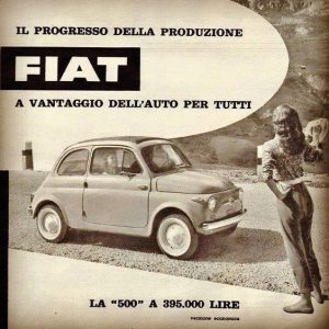 Fiat 500 archivio pubblicità