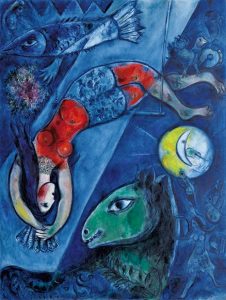 Marc Chagall Le cirque Bleu 1950:52
