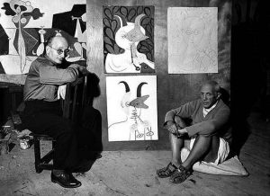 Picasso e Jaume Sabartés Antibes 1946