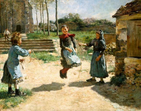 Dinet Etienne - Bambini che saltano (1884)
