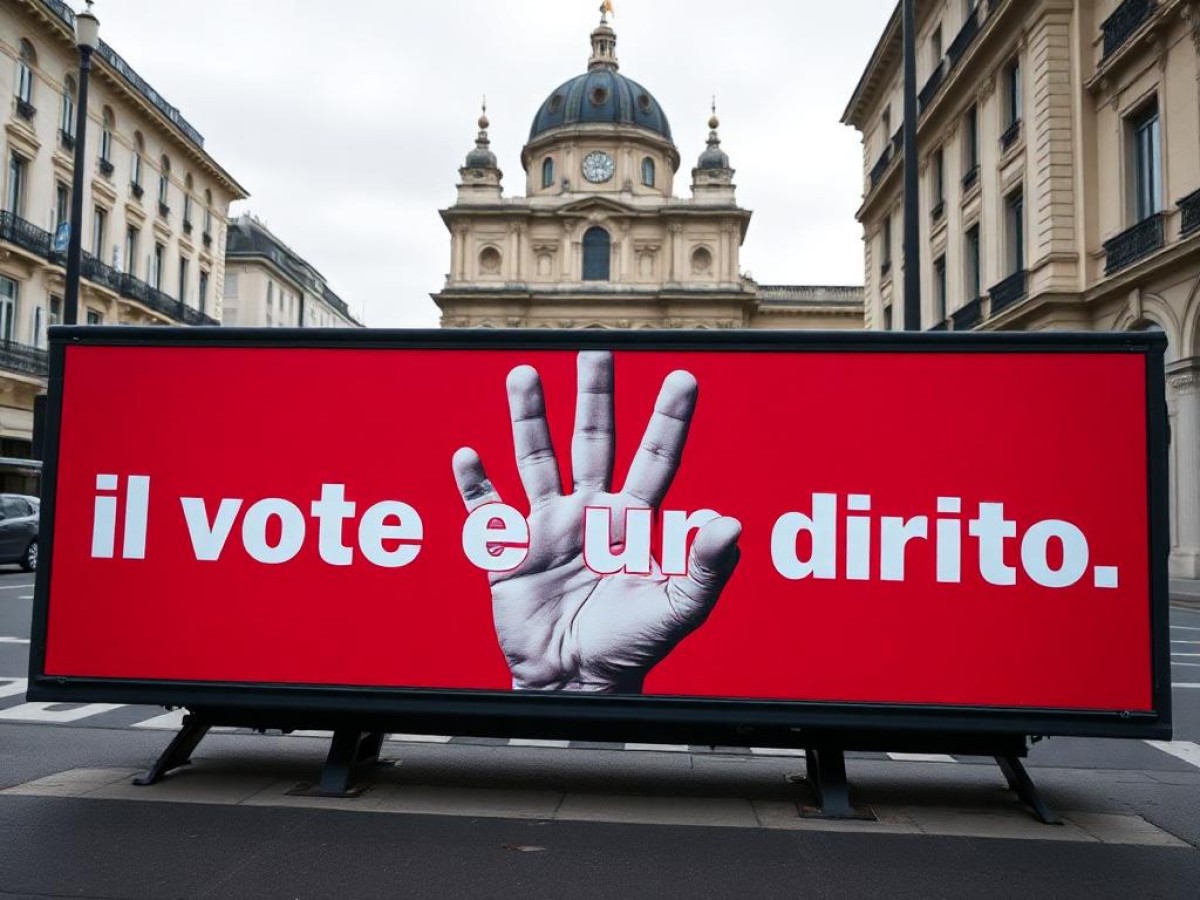 Nuova opera di Andrea Villa sul Referendum: "Il voto è un diritto non cancellarlo"