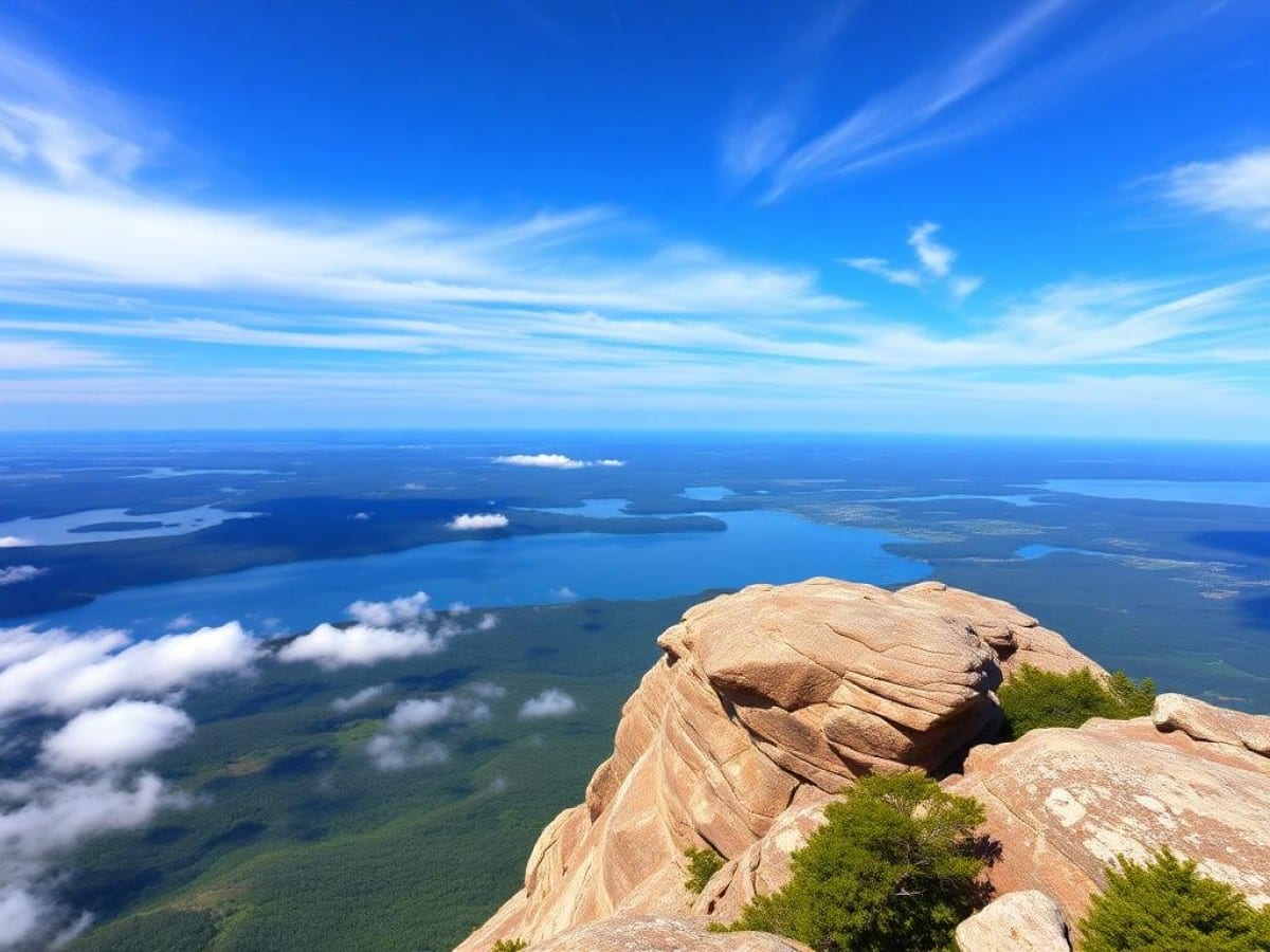 Dalla sommità della Cadillac Mountain si apprezza l'intero Acadia National Park, nel Maine
