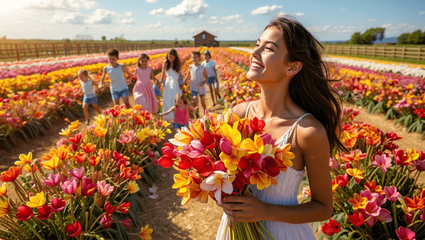 Turisti tra 20mila tulipani: “Balli nei campi e picnic tra i fiori: si possono portare a casa per pochi euro”