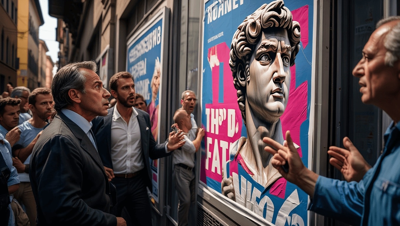 Vannacci ha dovuto togliere l’immagine del David dalla sua sede di Firenze