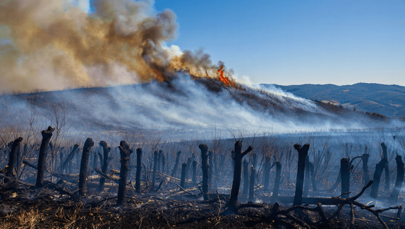 Da tre giorni c’è un grosso incendio sul monte Faeta, tra Lucca e Pisa