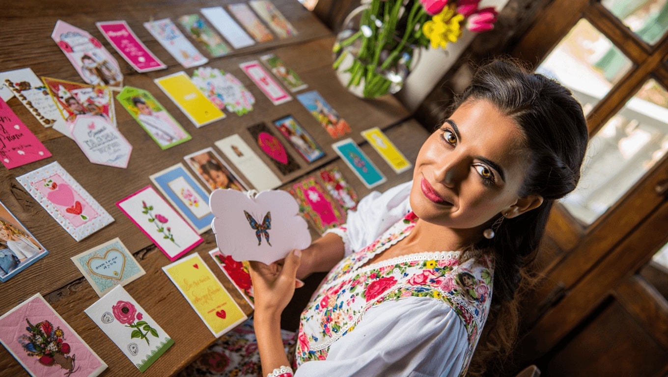 tarjetas-dia-de-la-madre-nino-flores-y-tarjeta-para-mama-istock