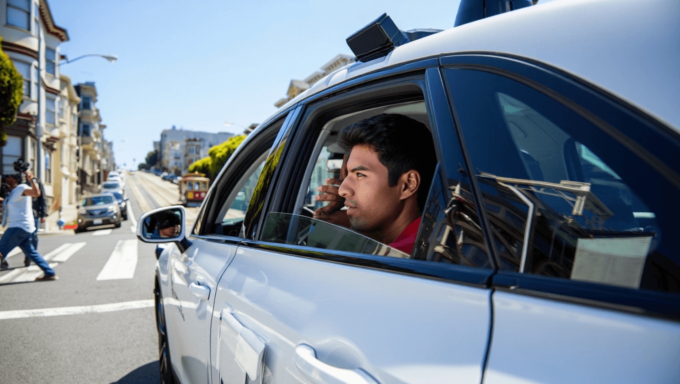 A San Francisco a bordo di una delle auto senza conducente che operano nella Bay Area