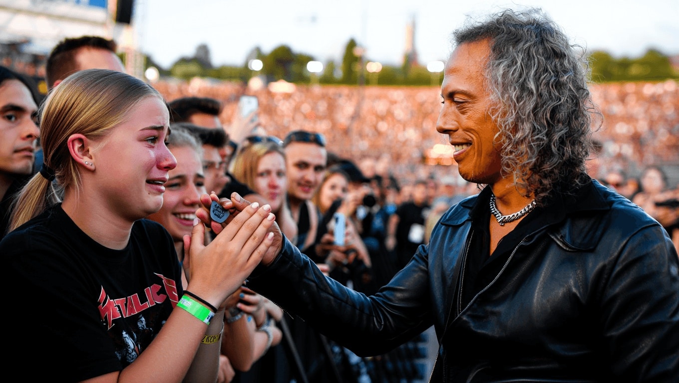 Maria realizza il suo sogno, incontra i Metallica prima del concerto a Bologna: “E’ stato incredibile”