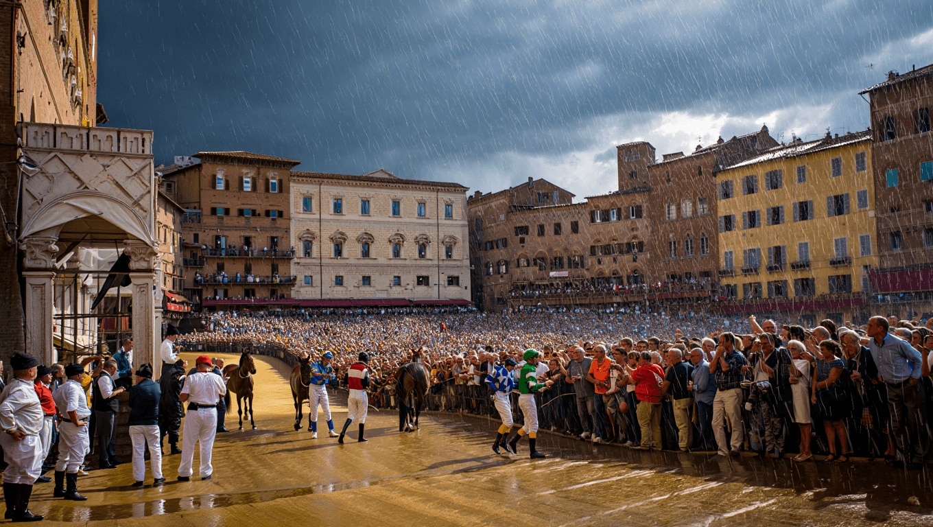1 giorno faIl Palio di Siena è stato posticipato al 3 luglio per via della pioggia