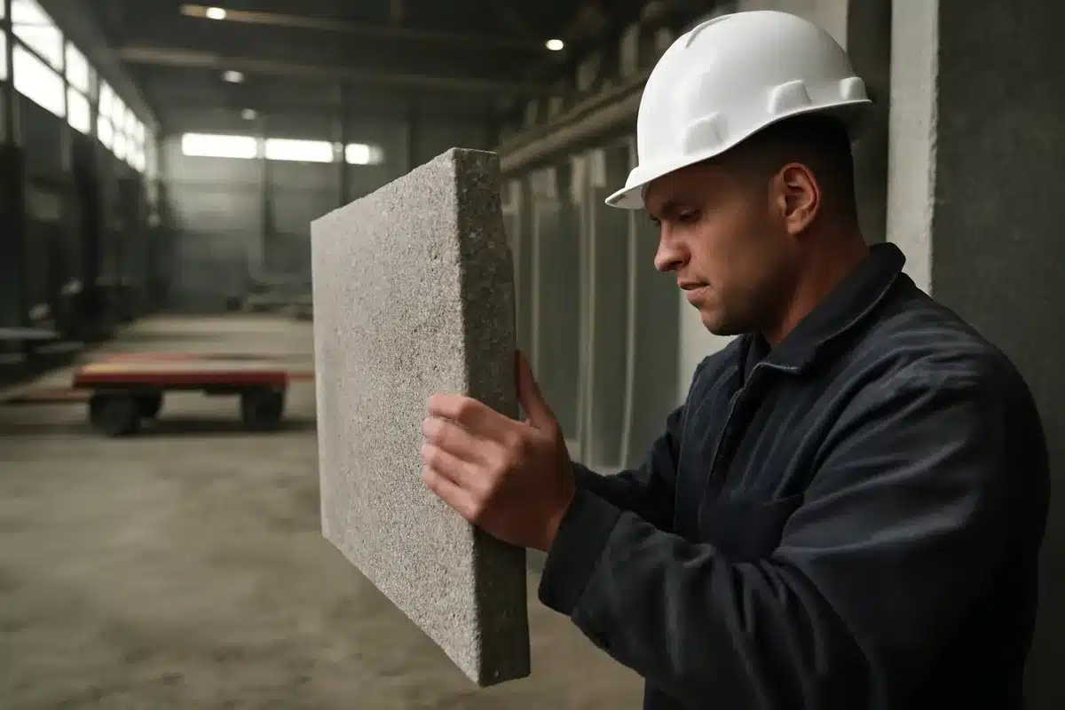 Caratteristiche tecniche essenziali — Il dato che più colpisce è la densità del prodotto: circa 2400 kg/m³ , valore che lo colloca tra i rivestimenti più massicci in commercio. Da qui derivano buona parte dei suoi pregi — e delle sue