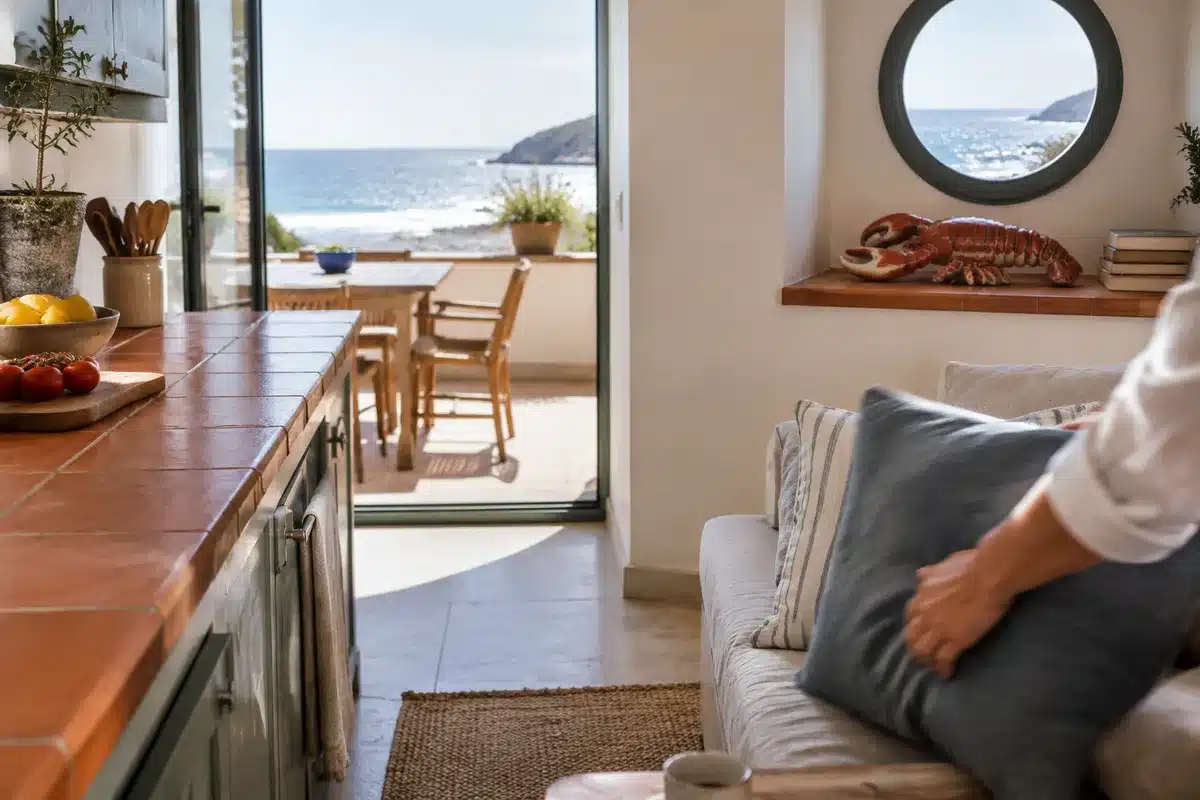 Casa al mare 60 mq: ristrutturazione smart con idee salvaspazio e colori anni ’70