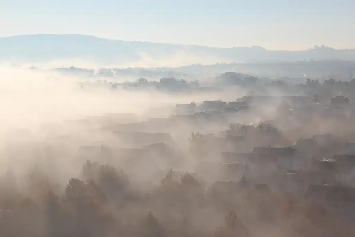 Panorama collinare toscano visto dal piazzale del Duomo con vigneti