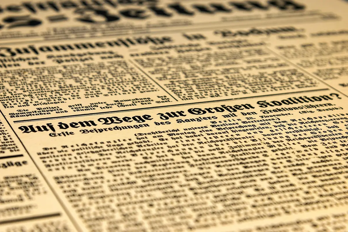 Pagina di giornale d'epoca che riporta notizie sulle Olimpiadi di Berlino 1936